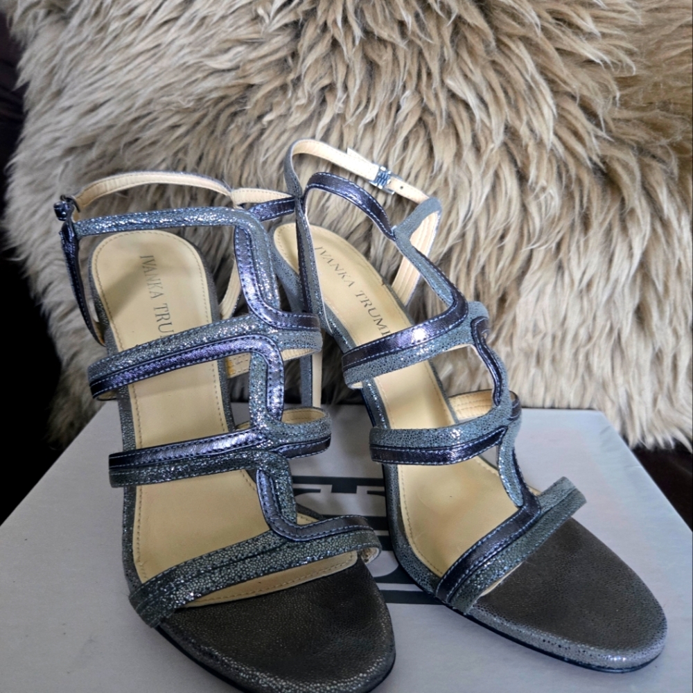 Ivanka Trump Silver Heels Elegant Design